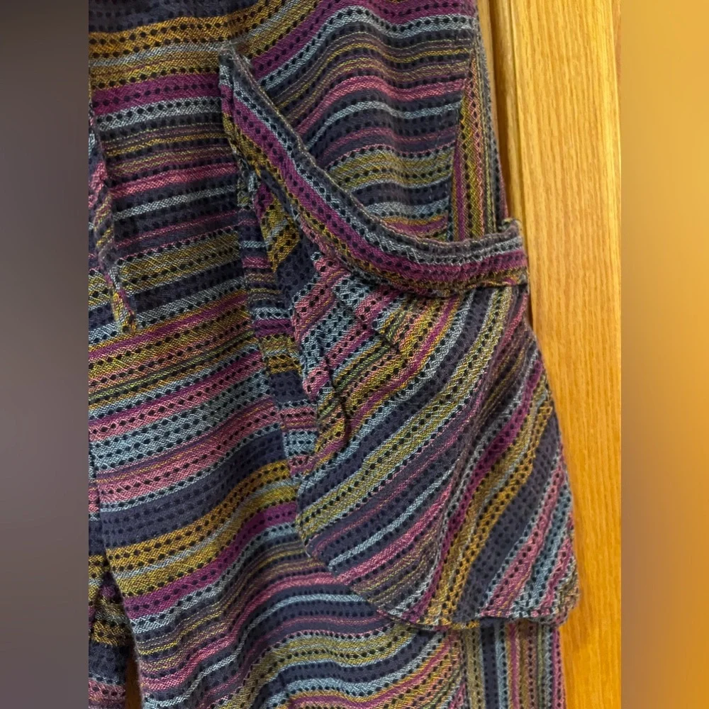 Free People Sweet Escape High Waist Harem Woven Striped Pants Pouch Pockets XS‎